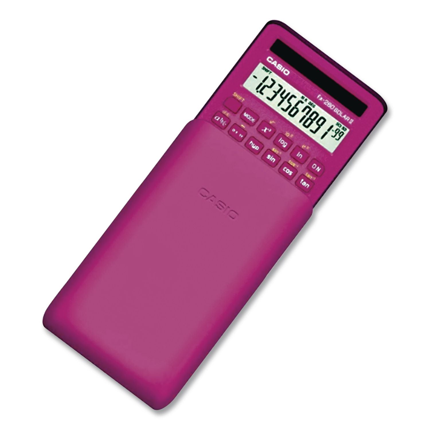 FX-260 Solar II All-Purpose Scientific Calculator, 10-Digit LCD, Pink