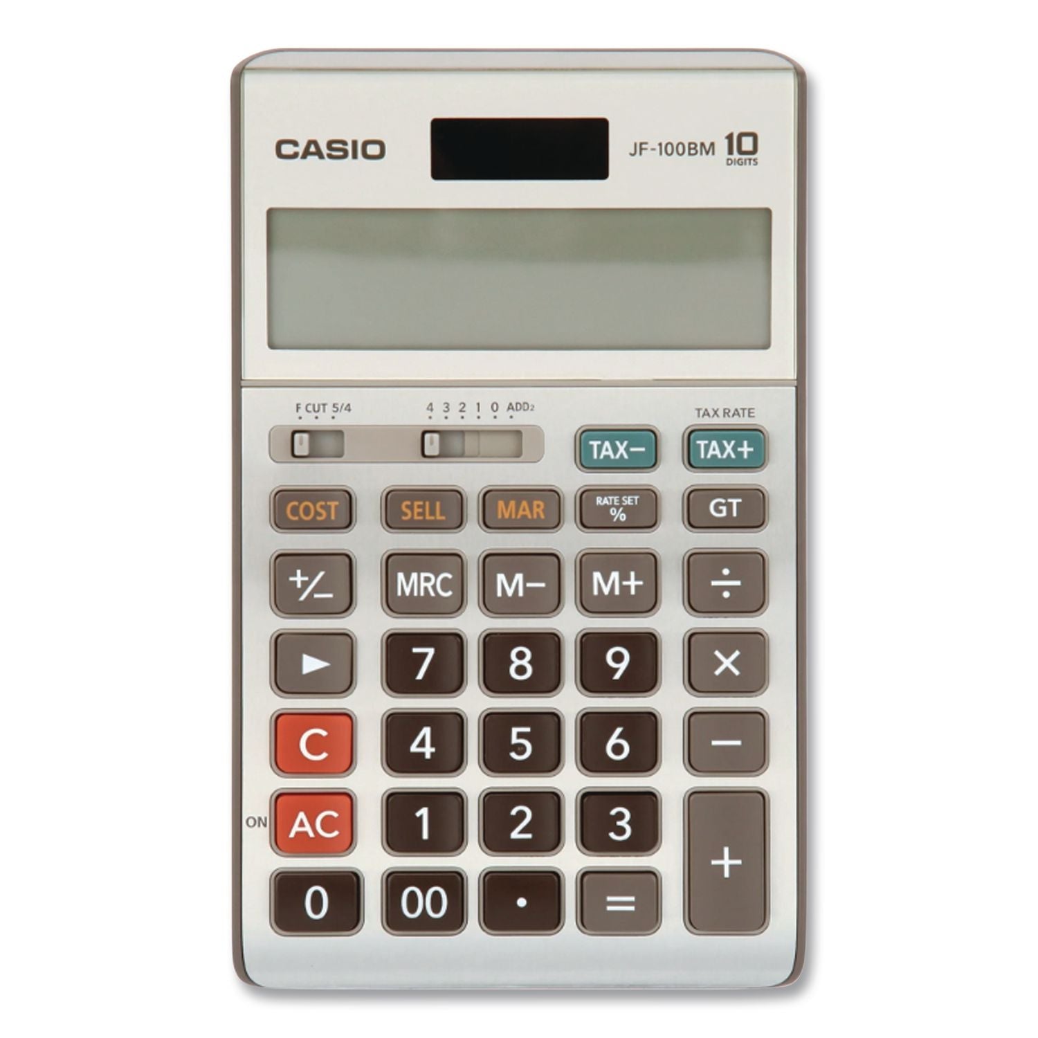 JF100MS Desktop Calculator, 10-Digit LCD