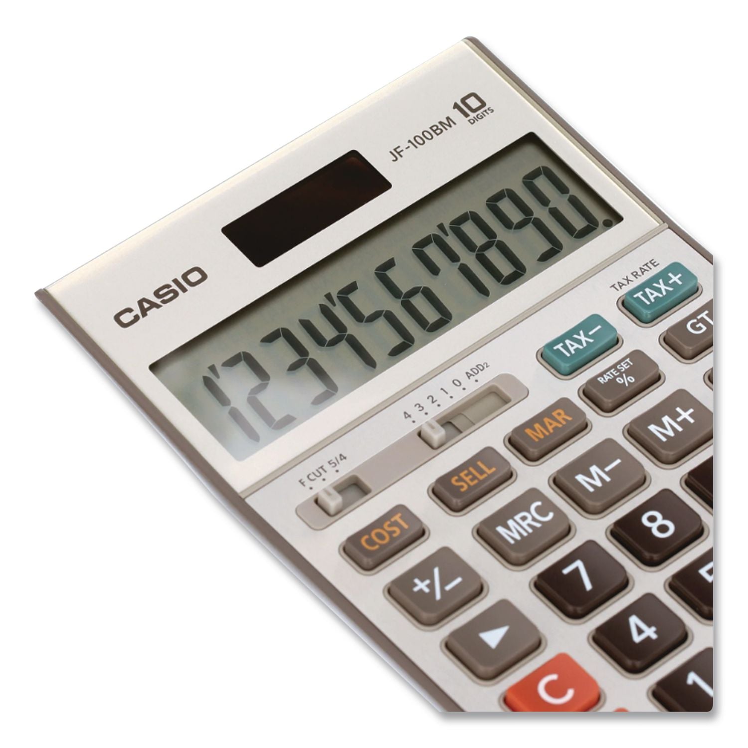 JF100MS Desktop Calculator, 10-Digit LCD