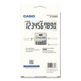 JF100MS Desktop Calculator, 10-Digit LCD