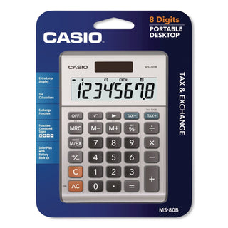 MS-80B Tax and Currency Calculator, 8-Digit LCD