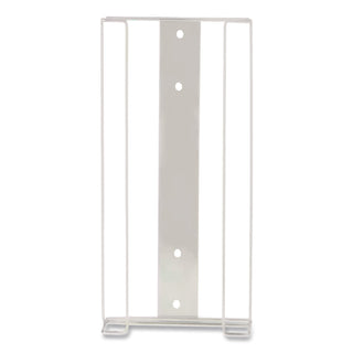 Wire Wall-Mount Glove Box Holder, 4-Box, Horizontal, Stainless Steel, White, 11 x 4 x 22