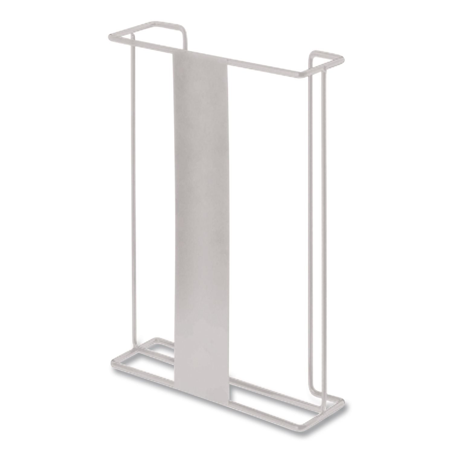 Wire Wall-Mount Glove Box Holder, 4-Box, Horizontal, Stainless Steel, White, 11 x 4 x 22