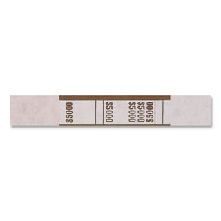 Currency Straps, Brown, $5,000 in $50 Bills, 1000 Bands/Pack