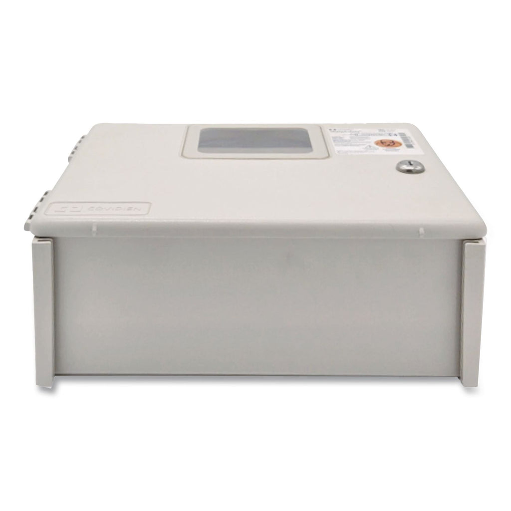 In-Room Locking Wall Mount Sharps Container Cabinet System, 5 qt, ABS Plastic, Beige