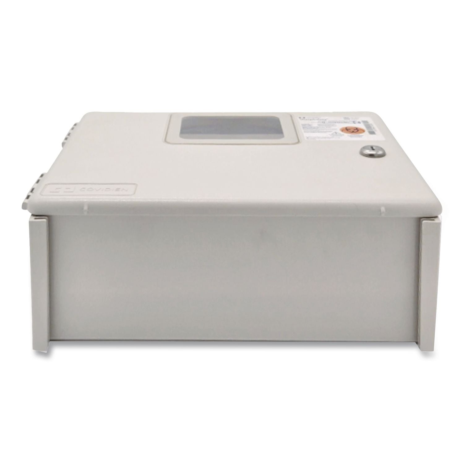 In-Room Locking Wall Mount Sharps Container Cabinet System, 5 qt, ABS Plastic, Beige