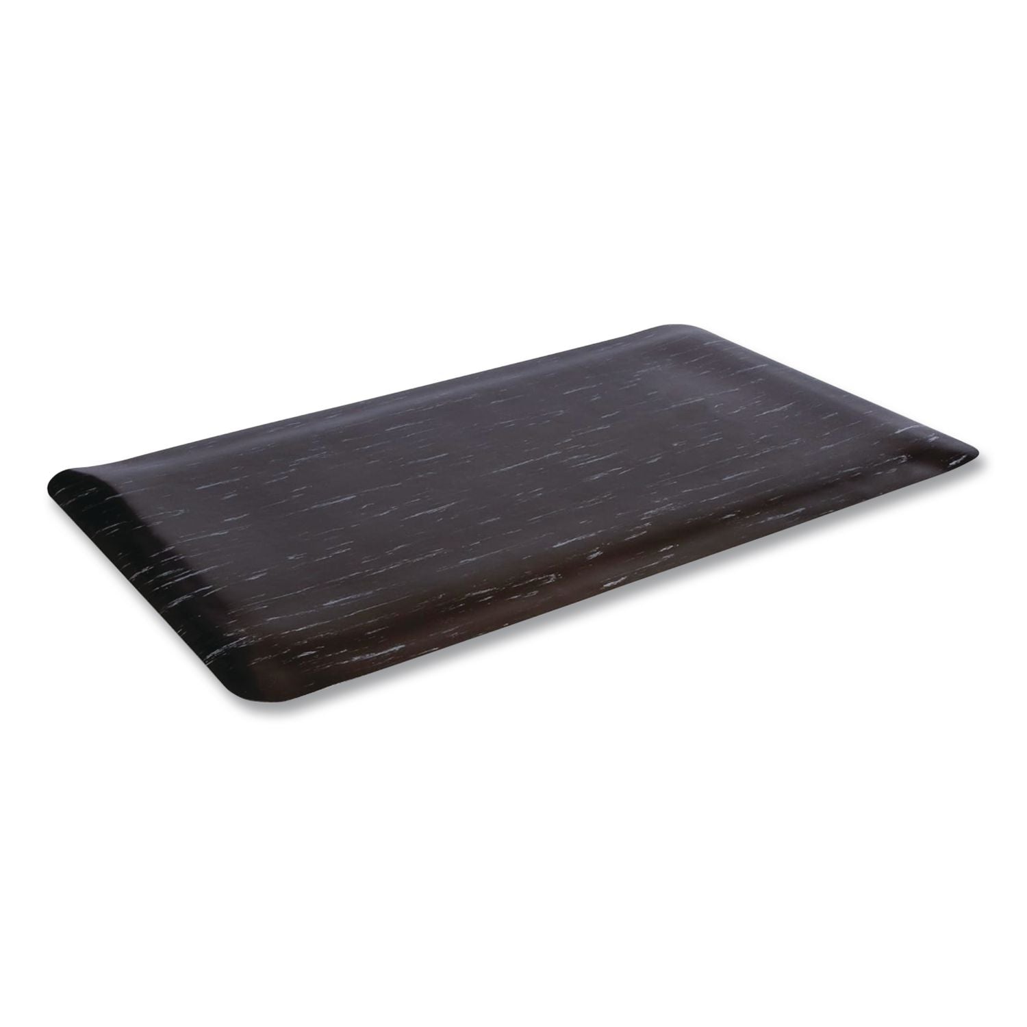 Cushion-Step Marbleized Rubber Mat, 36 x 60, Black