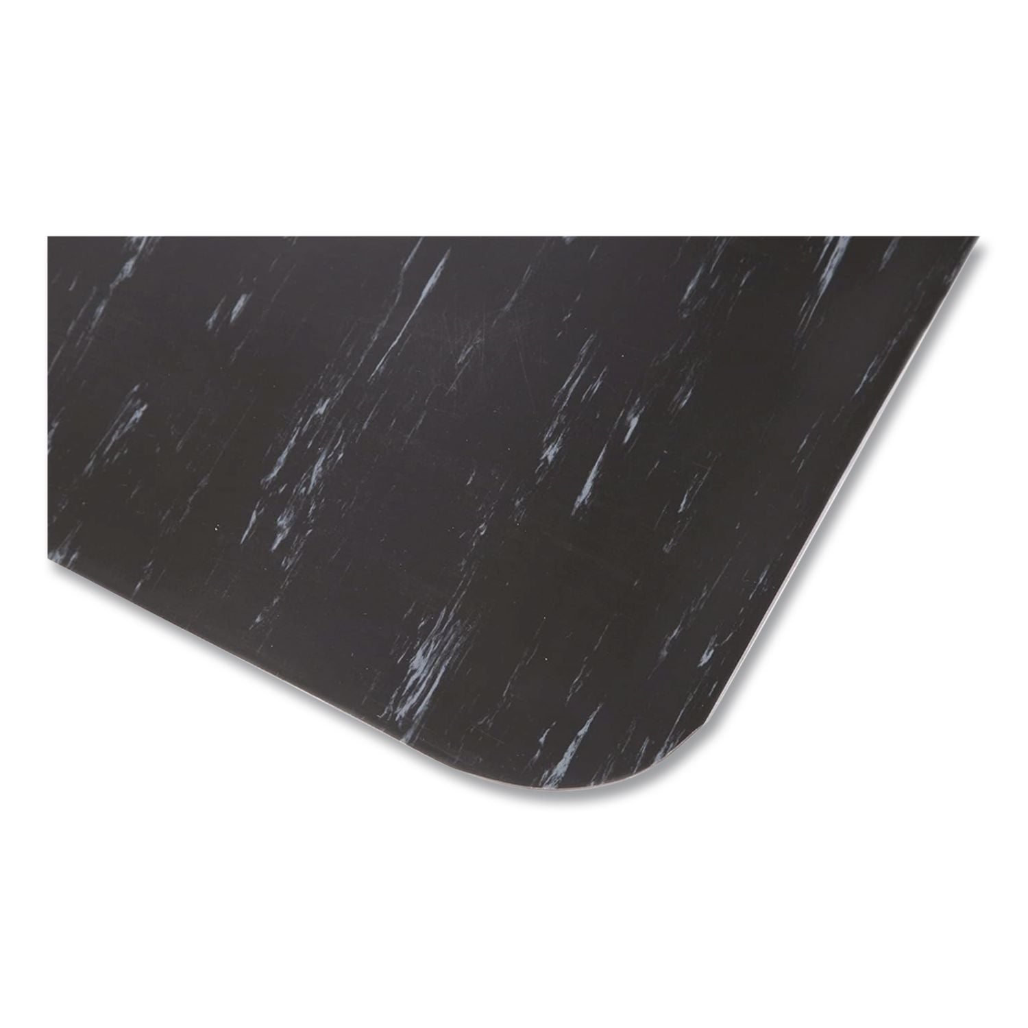 Cushion-Step Marbleized Rubber Mat, 36 x 72, Black
