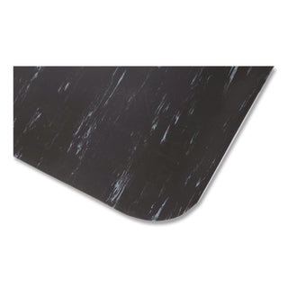 Cushion-Step Marbleized Rubber Mat, 36 x 72, Black