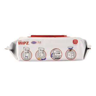 Cafe Wipz Coffee Equipment Cleaning Wipes, Fragrance-Free, 100 Wipes/Bag, 12 Bags/Carton