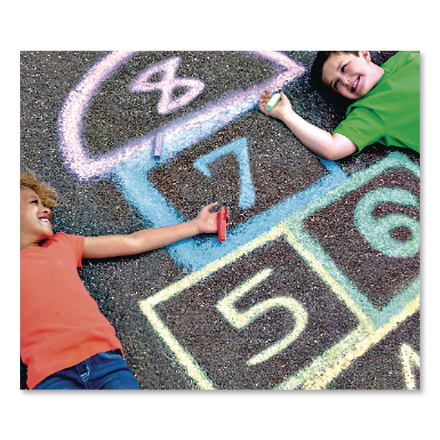 Crayola Washable Sidewalk Chalk - 4" Length - 0.9" Diameter - Assorted - 48 / Box - Roll Stop, Washable