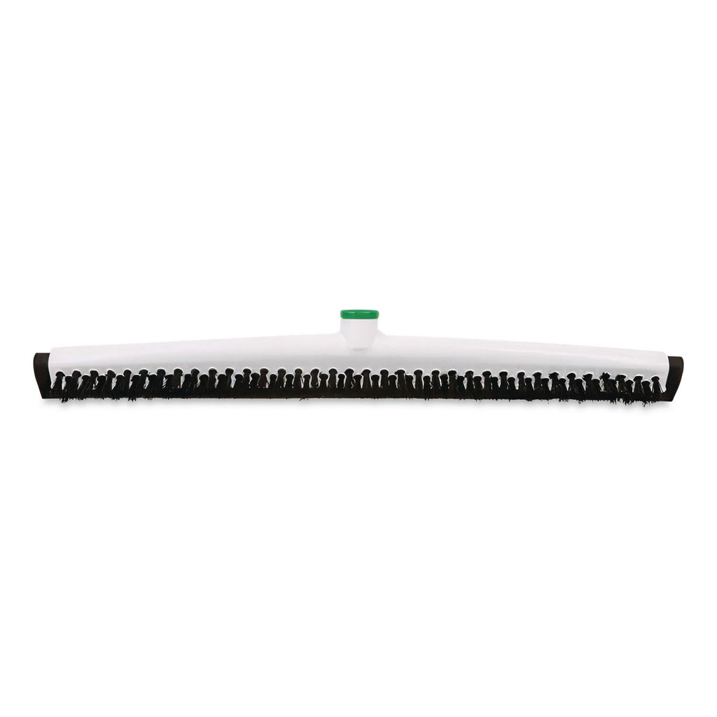 Sanitary Brush with Squeegee, Black Polypropylene Bristles, 22" Brush