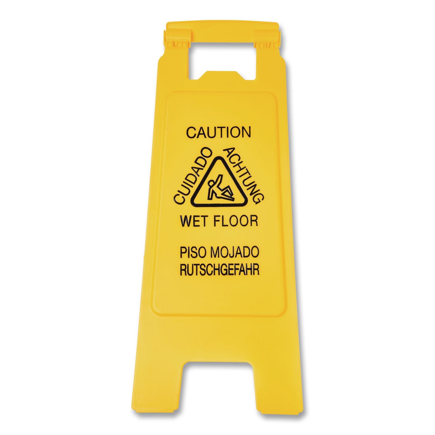 Site Safety Wet Floor Sign, 2-Sided, 10 x 2 x 26, Yellow
