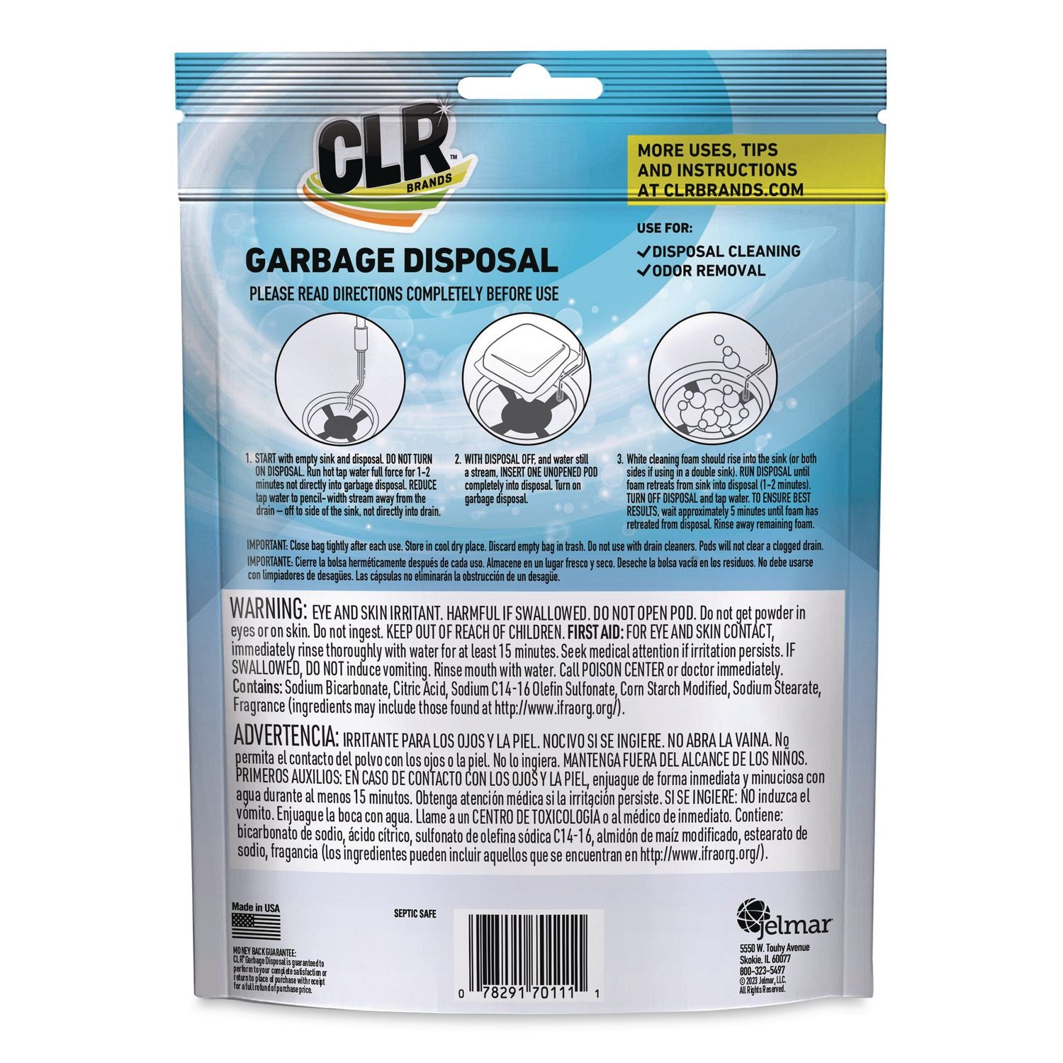 Fresh and Clean Garbage Disposal, Fresh Scent, 5 Pods/Pack, 6 Packs/Carton