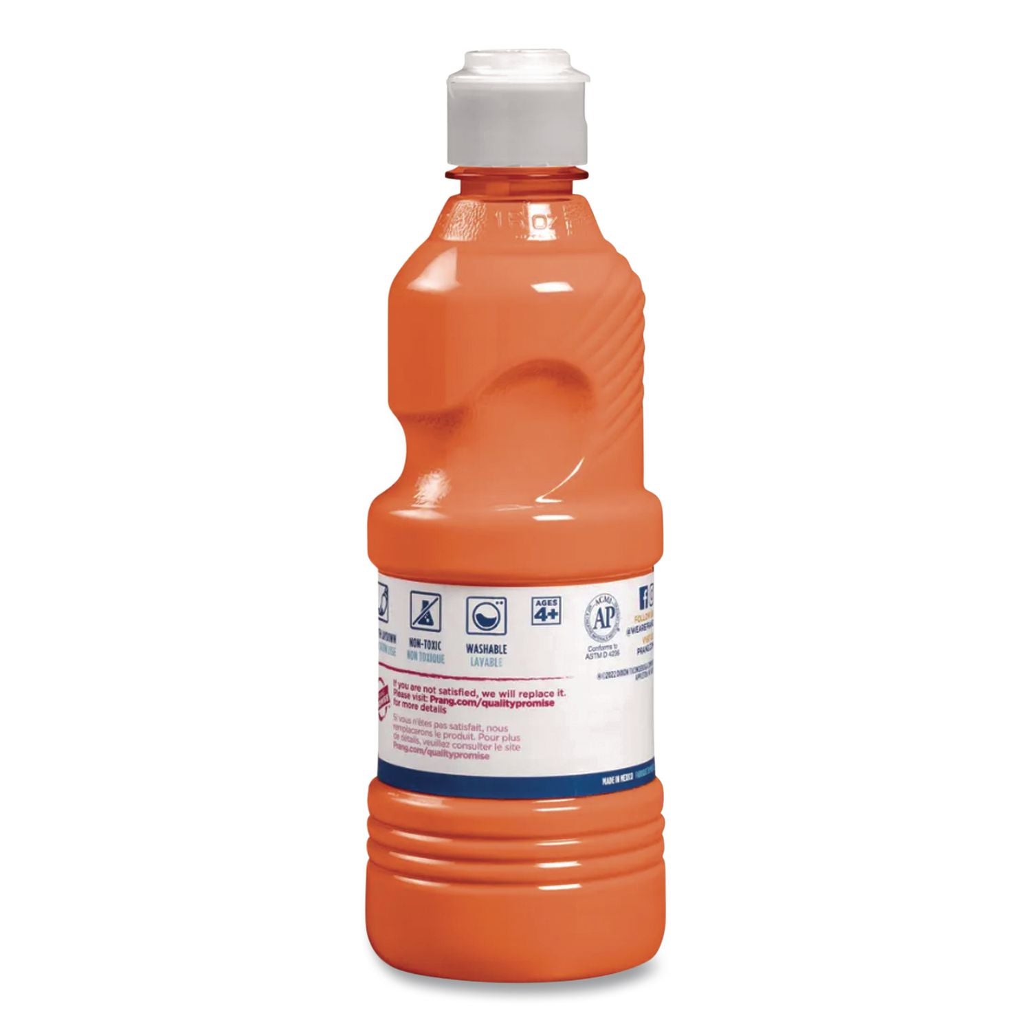 Washable Paint, Orange, 16 oz Dispenser-Cap Bottle