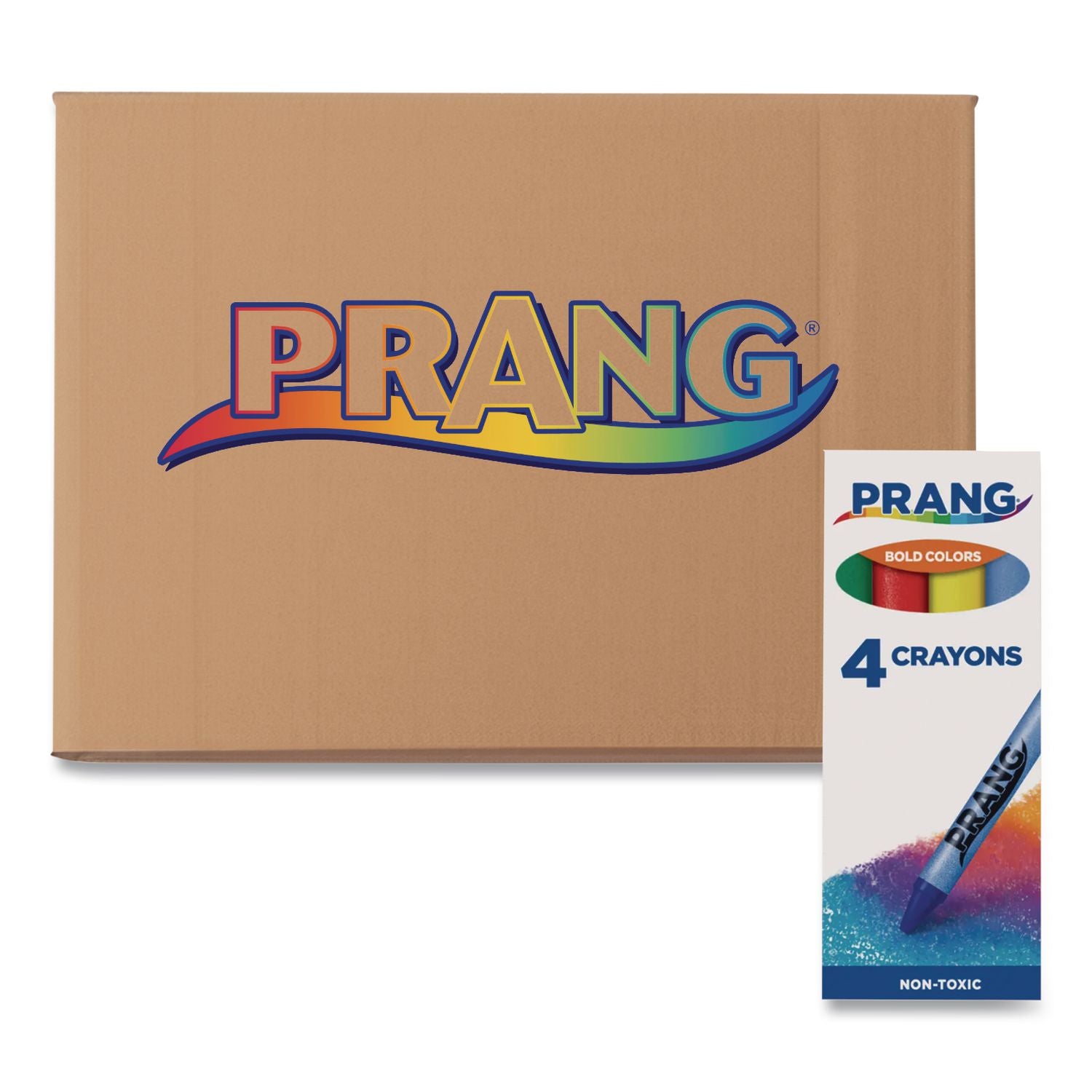Crayons Made with Soy, 4 Assorted Colors/Pack, 288 Packs/Carton
