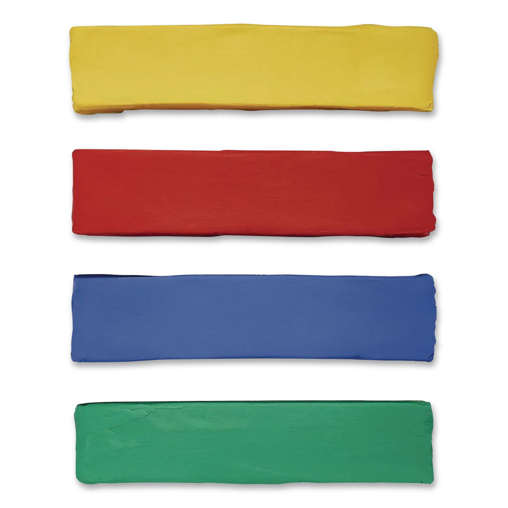 Modeling Clay Assortment, 0.25 lb Each, Blue, Green, Red, Yellow, 1 lb