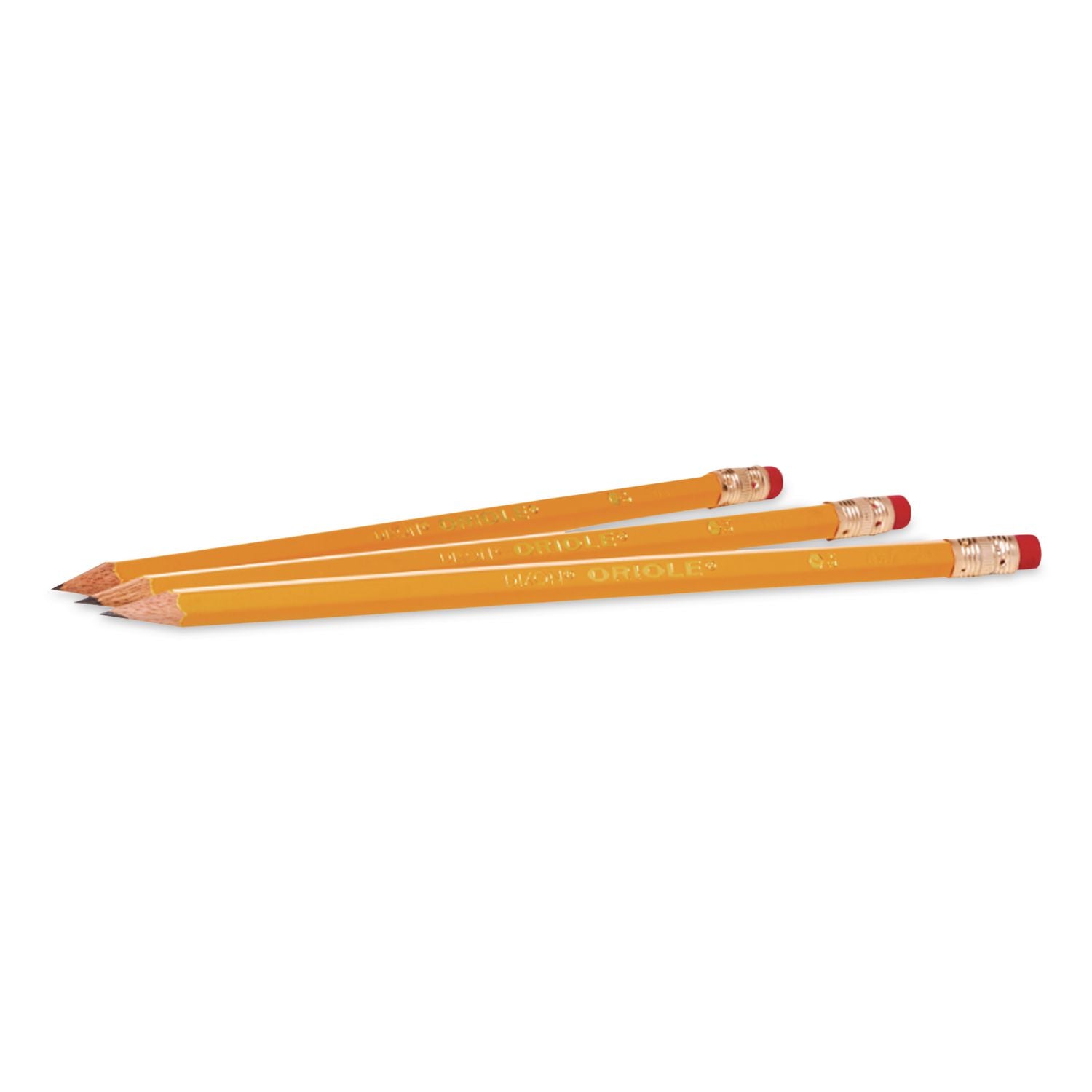 Oriole Presharpened Pencils, HB (#2), Black Lead, Yellow Barrel, Dozen