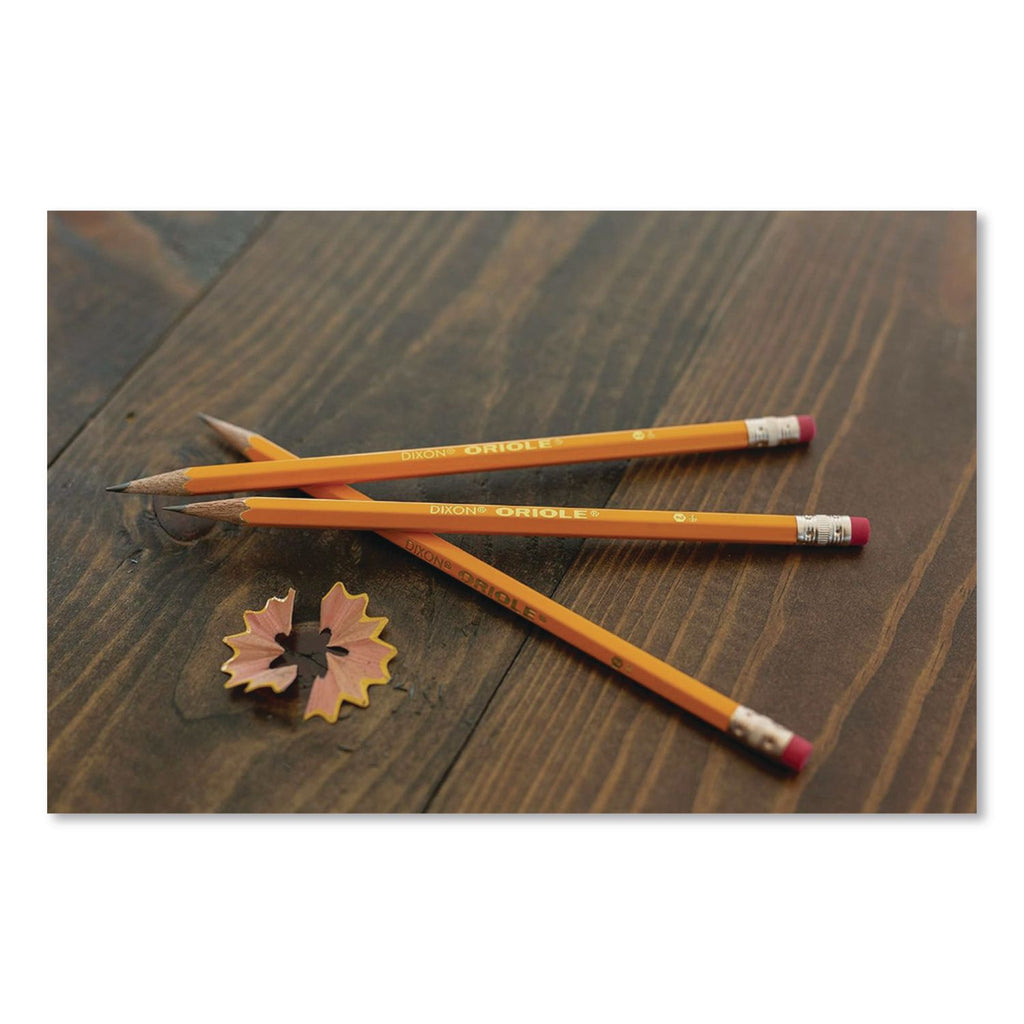 Oriole Presharpened Pencils, HB (#2), Black Lead, Yellow Barrel, Dozen