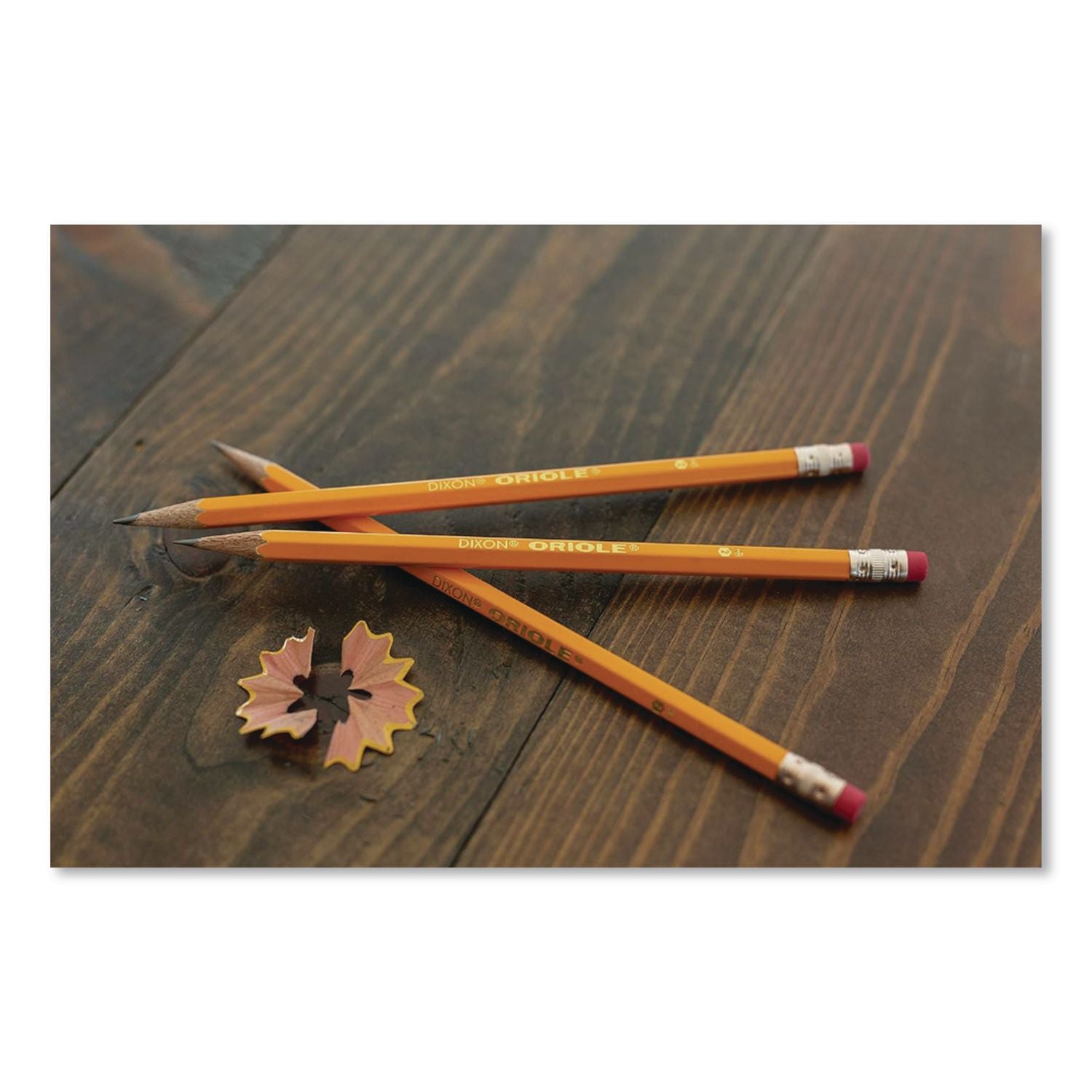 Oriole Presharpened Pencils, HB (#2), Black Lead, Yellow Barrel, Dozen
