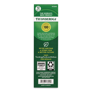 Ticonderoga Laddie Woodcase Pencil, HB (#2), Black Lead, Yellow Barrel, Dozen