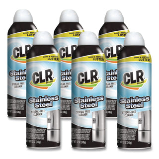 Spot-Free Stainless Steel Cleaner, Citrus, 12 oz Can, 6/Carton