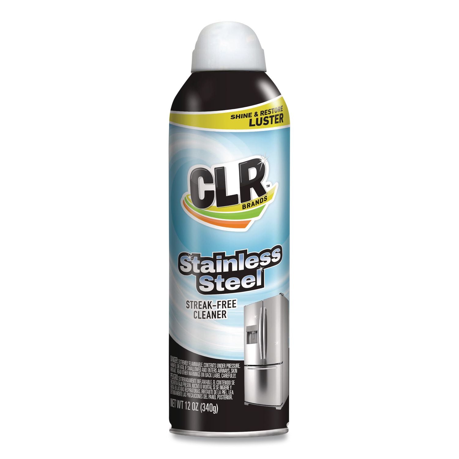 Spot-Free Stainless Steel Cleaner, Citrus, 12 oz Can, 6/Carton