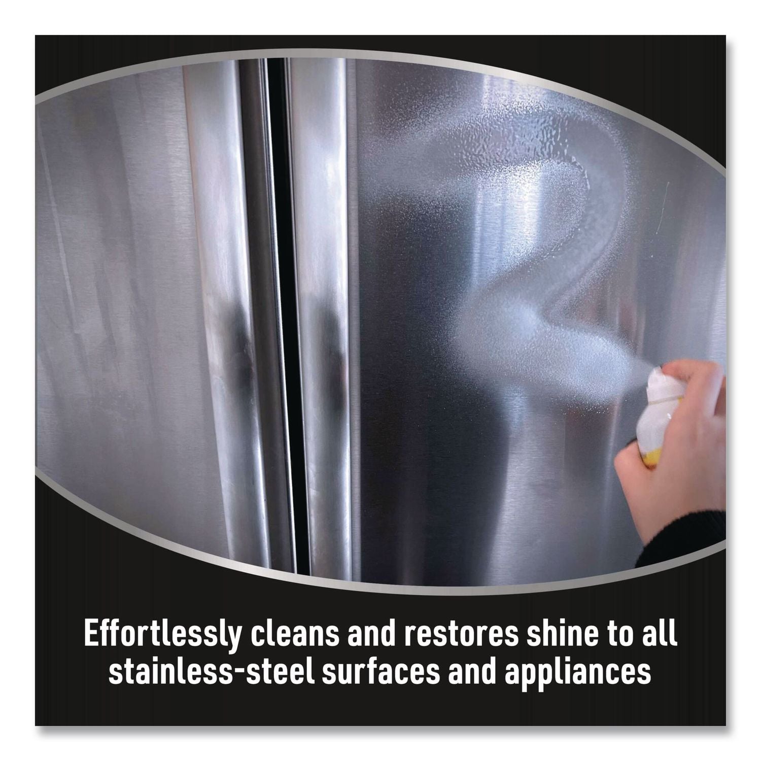 Spot-Free Stainless Steel Cleaner, Citrus, 12 oz Can, 6/Carton