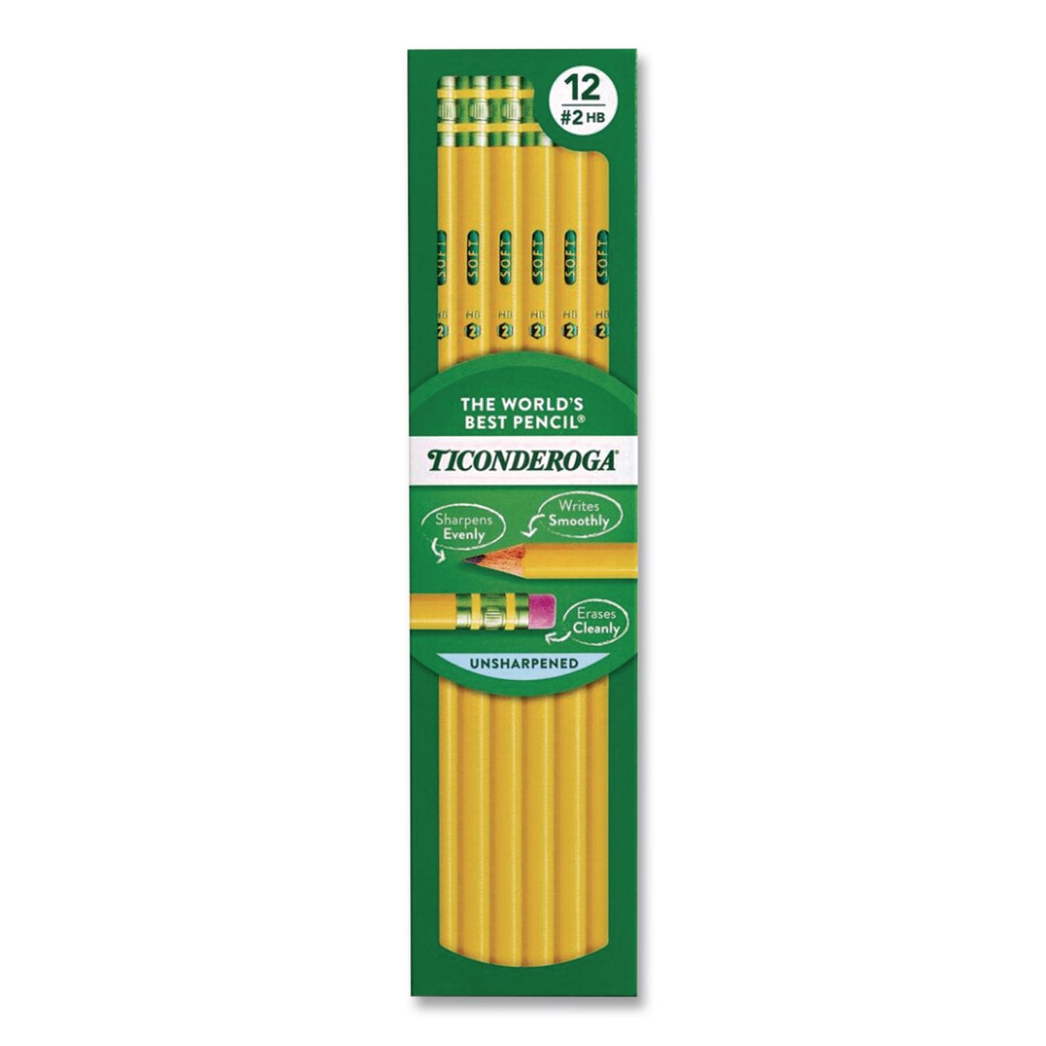 Pencils, HB (#2), Black Lead, Yellow Barrel, Dozen