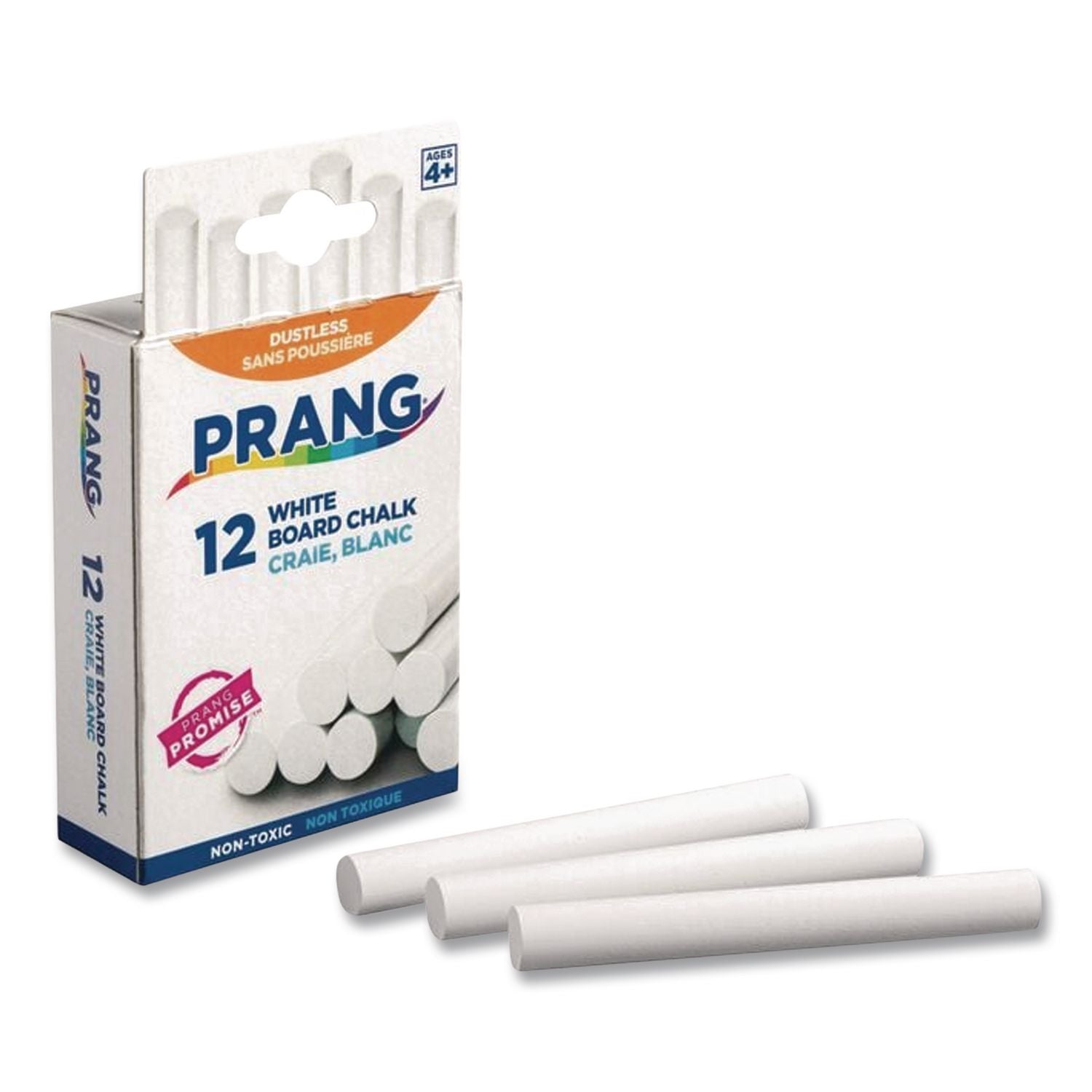 Hygieia Dustless Board Chalk, 3 1/4 x 3/8. White, 12/Box, Sold as 1 Box, 12 Each per Box