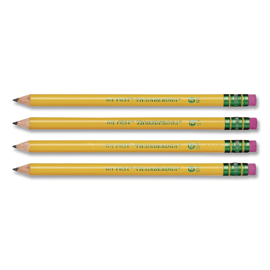 My First Woodcase Pencil with Eraser, HB (#2), Black Lead, Yellow Barrel, Dozen