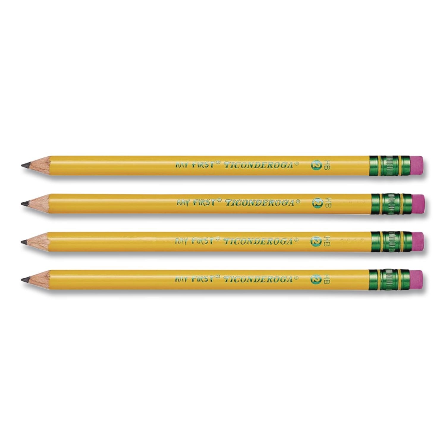 My First Woodcase Pencil with Eraser, HB (#2), Black Lead, Yellow Barrel, Dozen