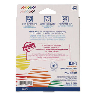 Fine Line Markers, Fine Bullet Tip, Assorted Colors, 12/Set