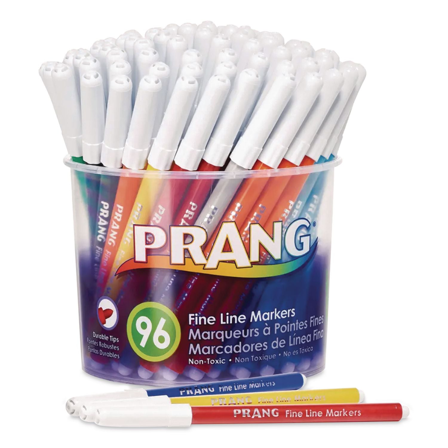 Fine Line Markers, Fine Bullet Tip, Assorted Colors, 96/Set