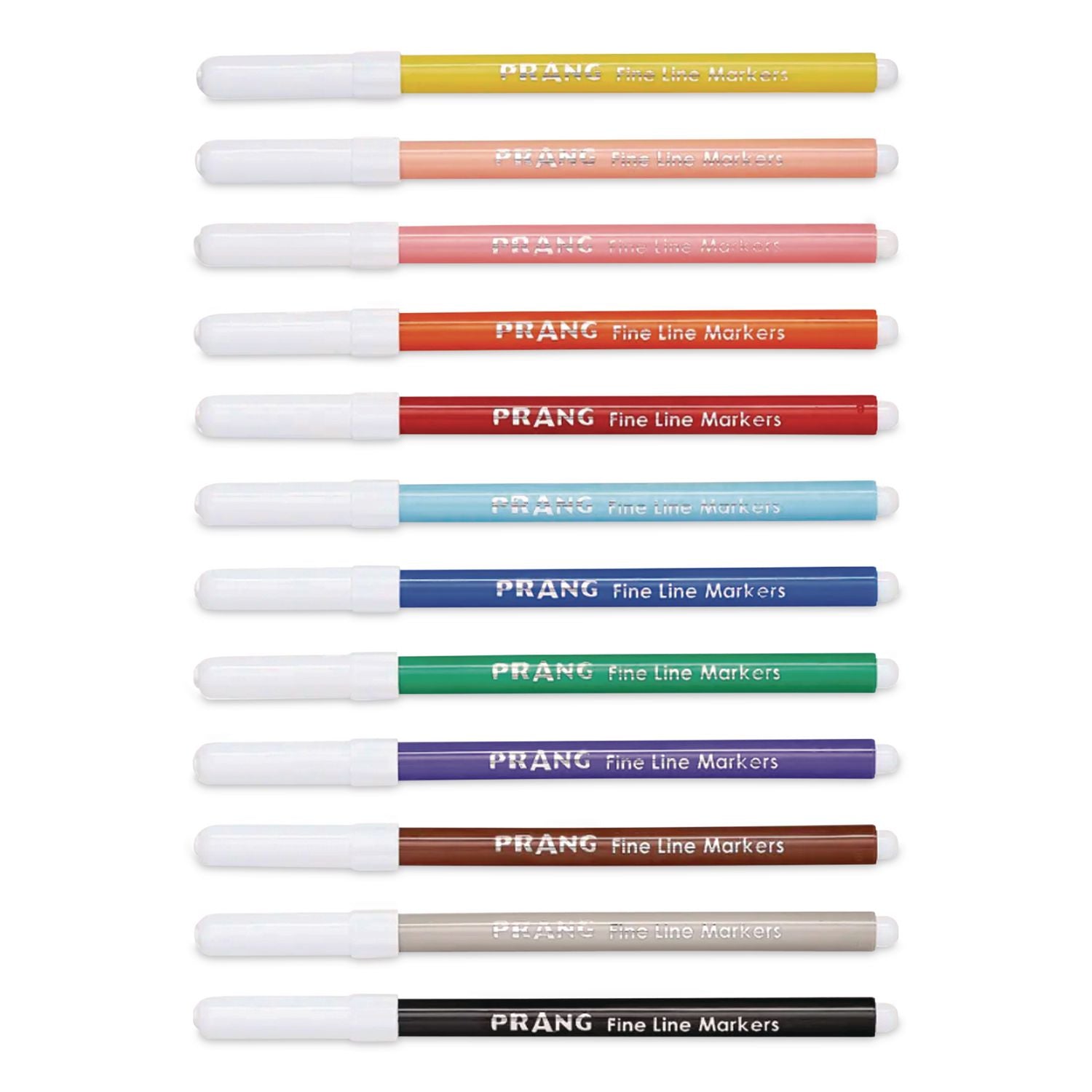 Fine Line Markers, Fine Bullet Tip, Assorted Colors, 96/Set