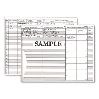 Notary Public Record Book, 10 Column Format, Maroon Cover, 10.5 x 8.25 Sheets, 32 Sheets/Book