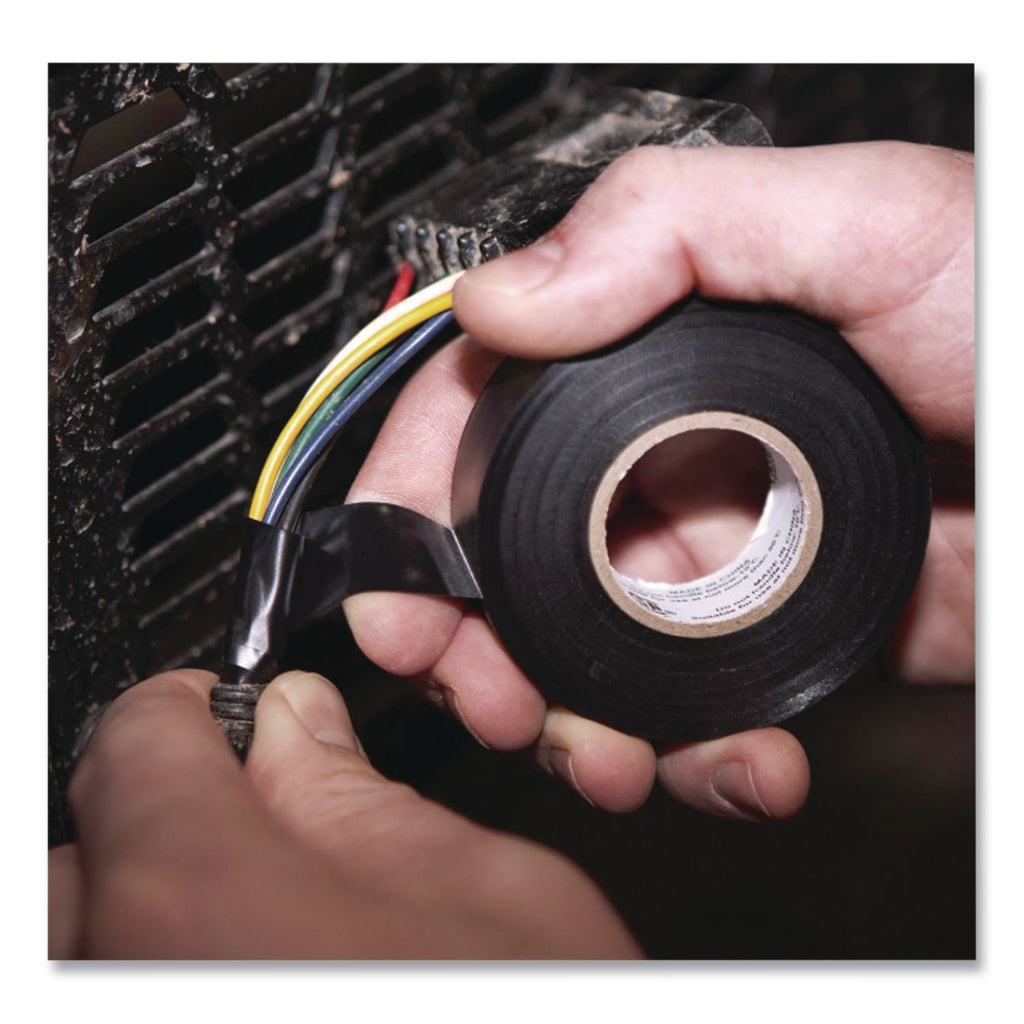 Pro Electrical Tape, 1" Core, 0.75" x 50 ft, Black, 3/Pack