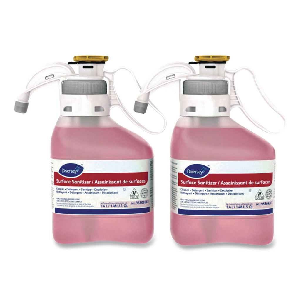 Hard Surface Sanitizer, Red, 1.4 L Bottle, 2/Carton