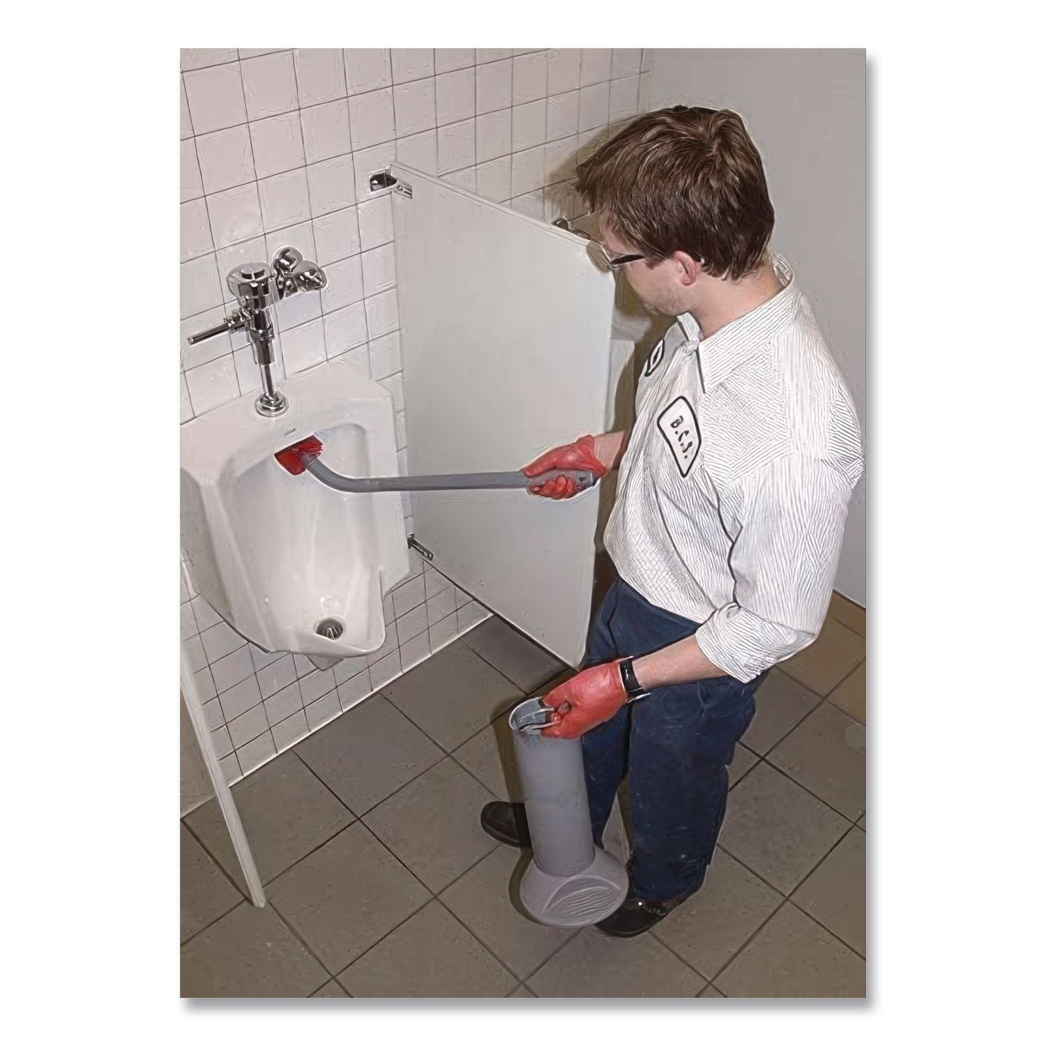 Replacement Heads for Ergo Toilet-Bowl-Brush System, Red, 2/Pack