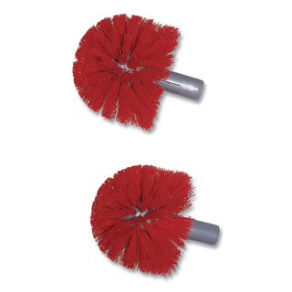 Ergo Toilet Bowl Brush Complete: Wand, Brush Holder and Two Heads, Gray