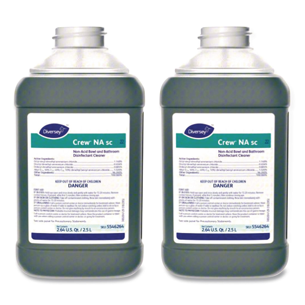 Crew Non-Acid Bowl and Bathroom Cleaner, 2.5 L Bottle, 2/Carton