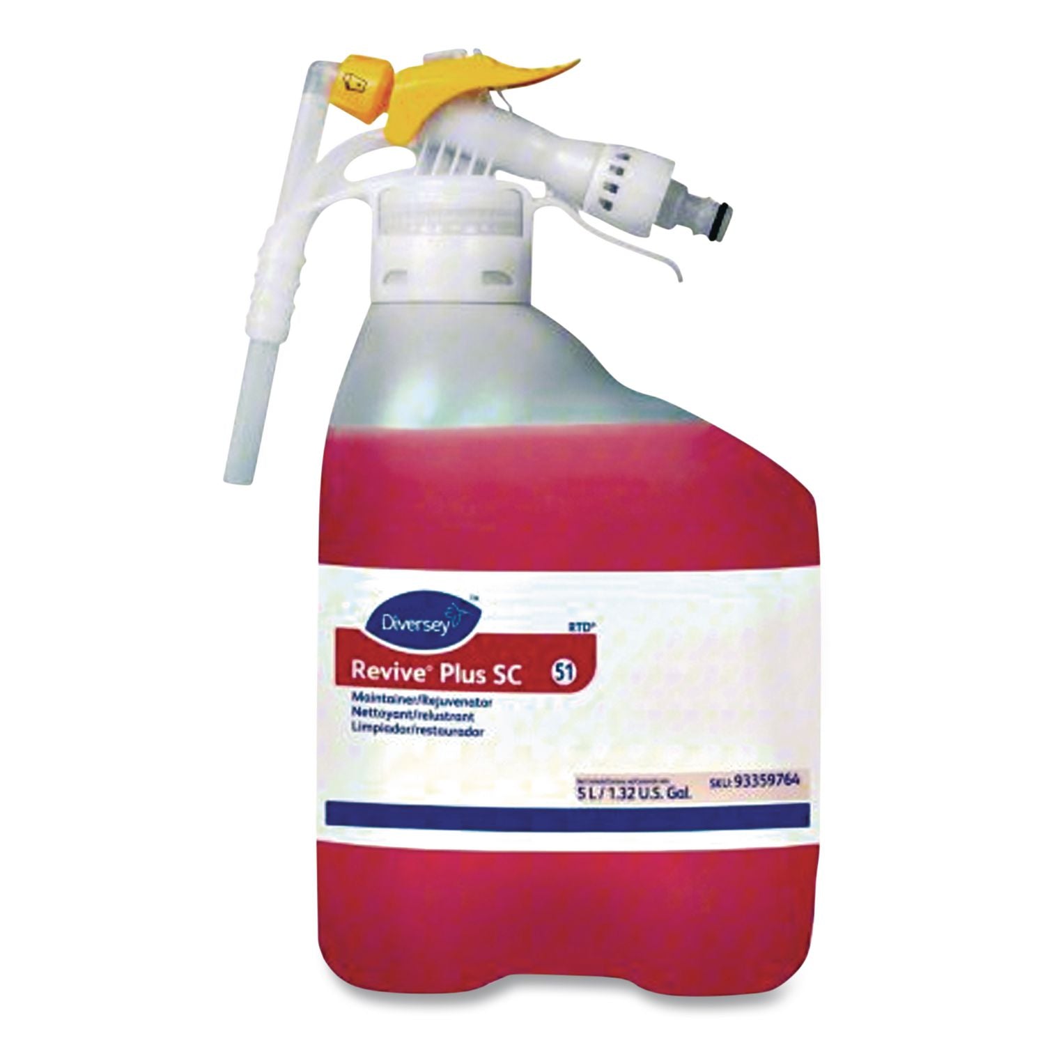 Diversey Floor Maintainer & Rejuvenator - 169.1 fl oz (5.3 quart) - Citrus Scent - 1 Each - Scratch Resistant - Red