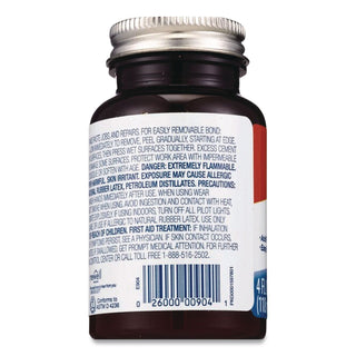 Rubber Cement with Brush Applicator, 4 oz, Dries Clear