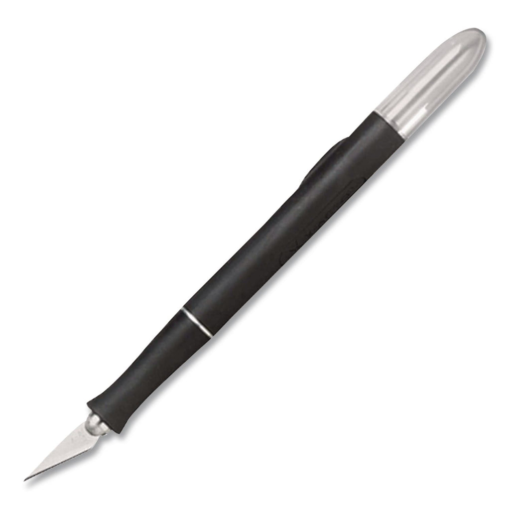 X2000 No-Roll Rubber Barrel Knife with #11 Replaceable Blade and Safety Cap