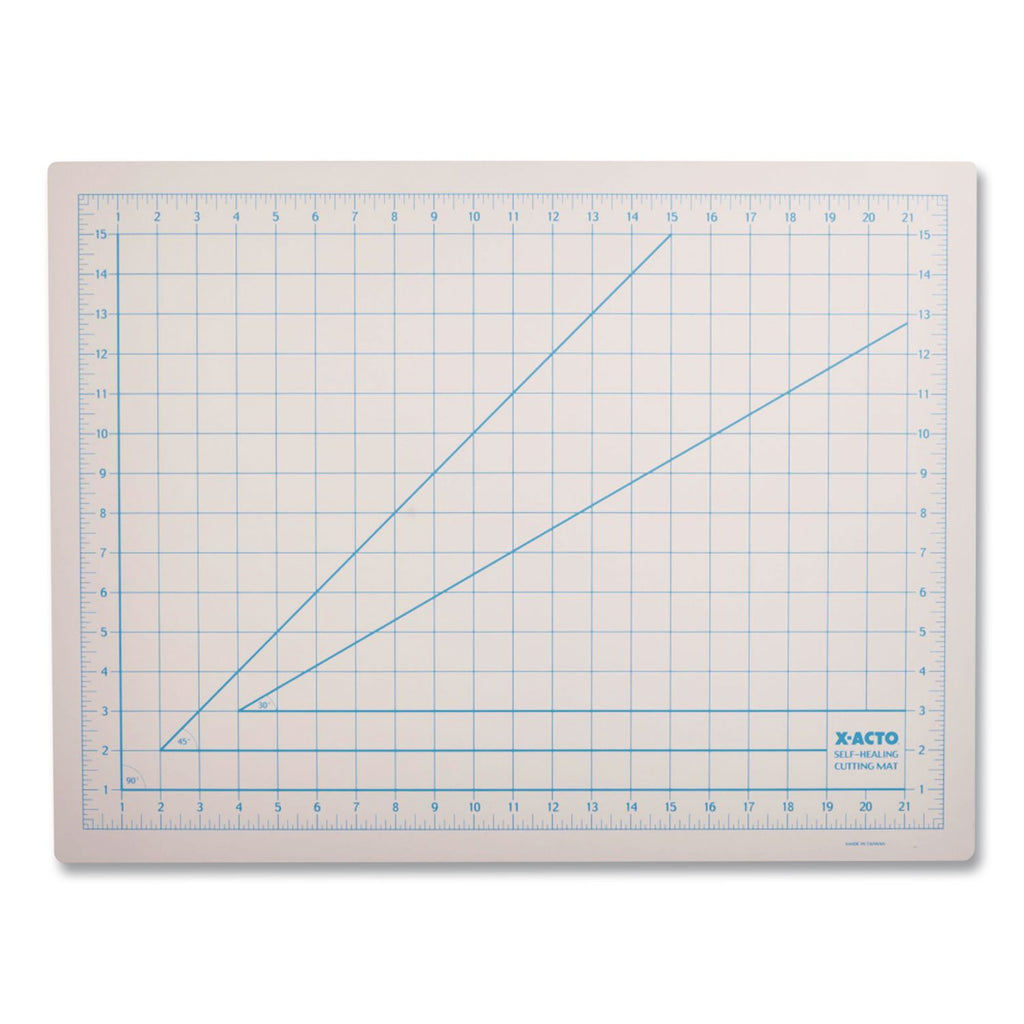 Self-Healing Cutting Mat, Nonslip Bottom, 1" Grid, 12 x 18, Gray