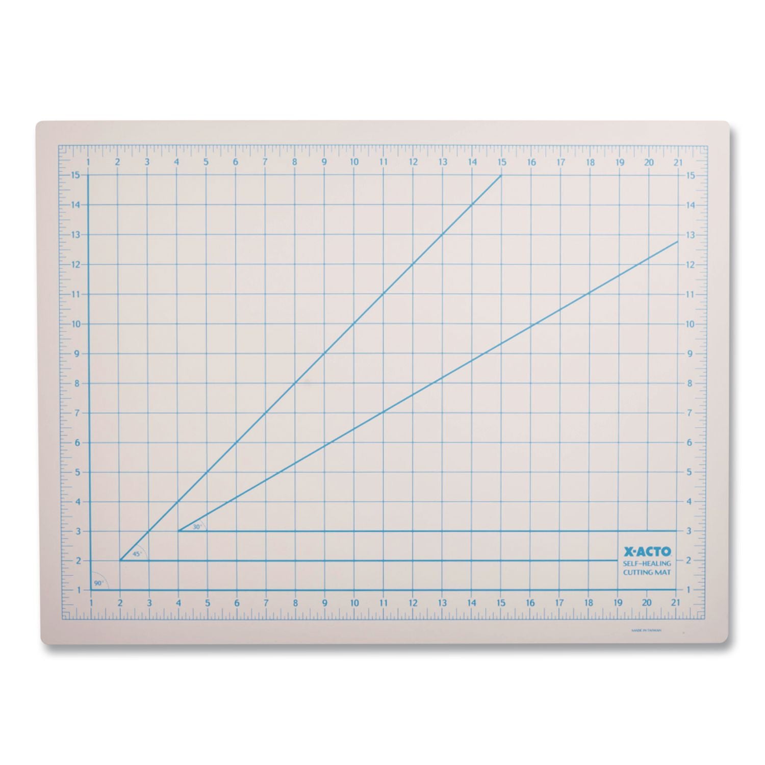Self-Healing Cutting Mat, Nonslip Bottom, 1" Grid, 12 x 18, Gray