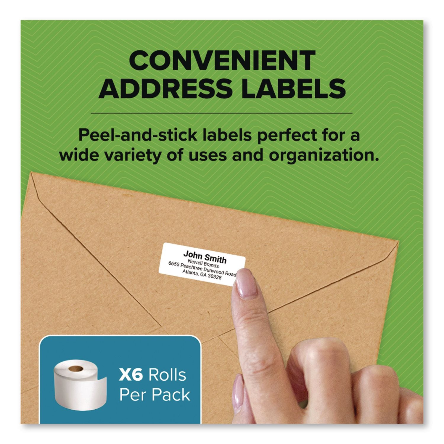LW Address Labels, 1.13" x 3.5", White, 350 Labels/Roll, 12 Rolls/Pack