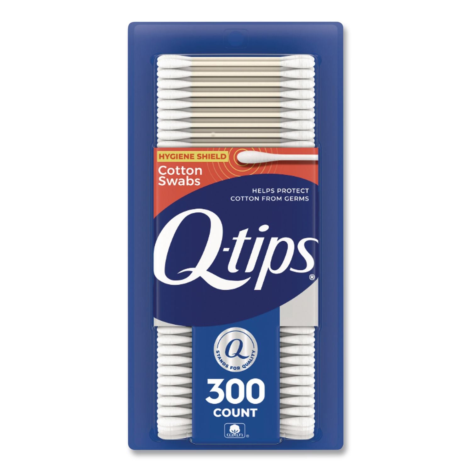 Cotton Swabs, Antibacterial, 300/Pack, 12/Carton