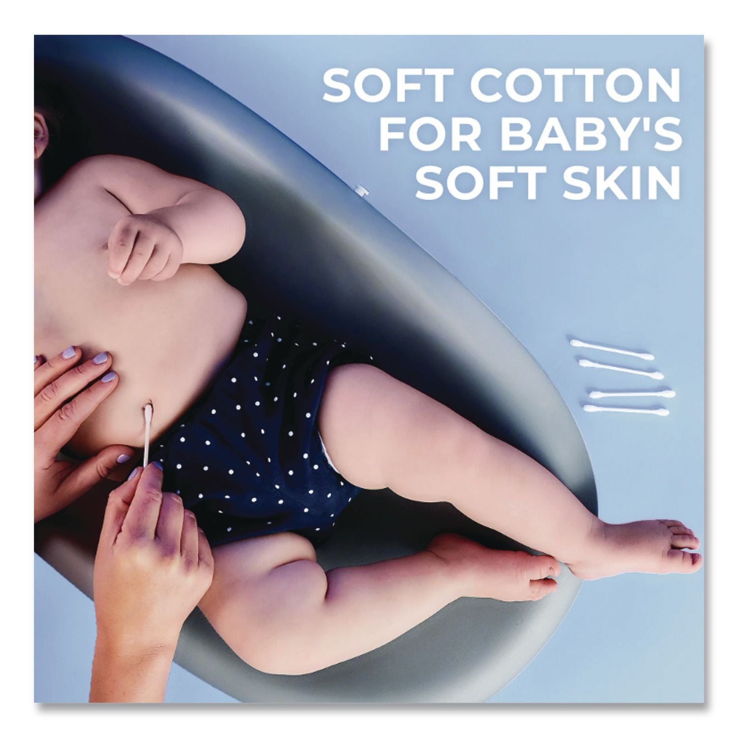 Cotton Swabs, Antibacterial, 300/Pack, 12/Carton