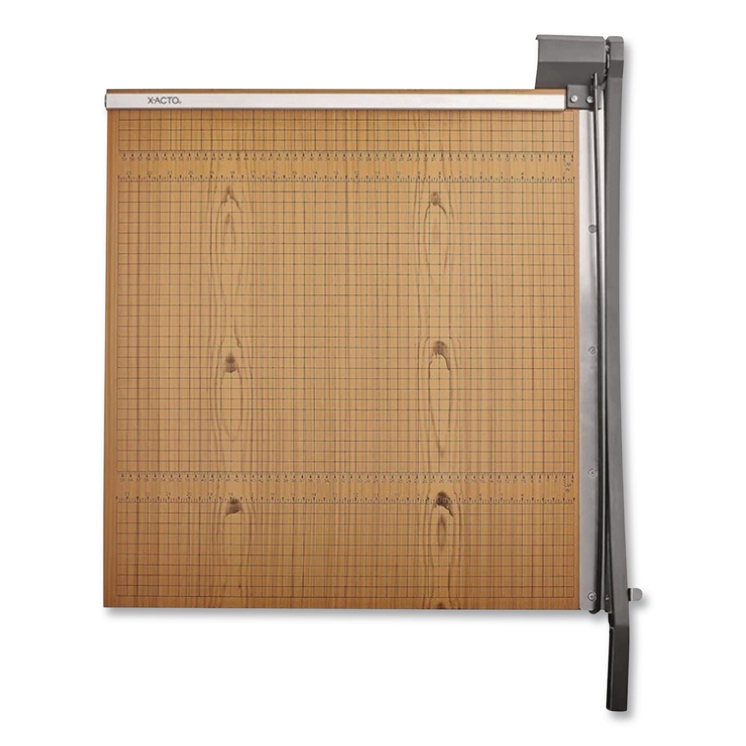 Square Commercial Grade Wood Base Guillotine Trimmer, 20 Sheets, 24" Cut Length, 24 x 24